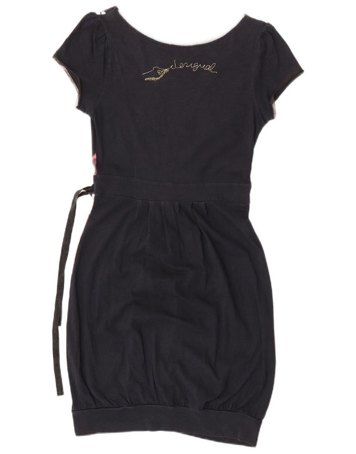 Desigual Vestido tubo gráfico para mujer UK 10 Small Black