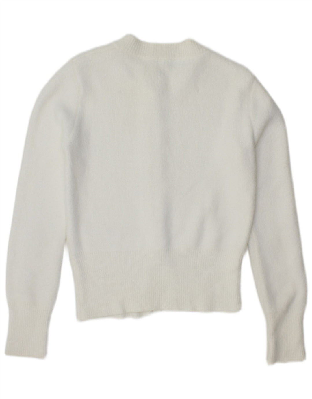 Zara Mujer Cárdigan Suéter UK 10 Small Blanco