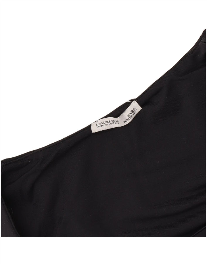 Zara Mujer Chaleco Top UK 8 Small Negro