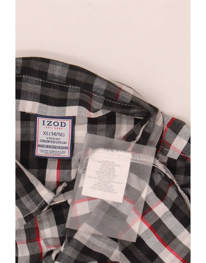 Izod Camisa Niño 14-15 Años XL Cuadros Multicolor Algodón