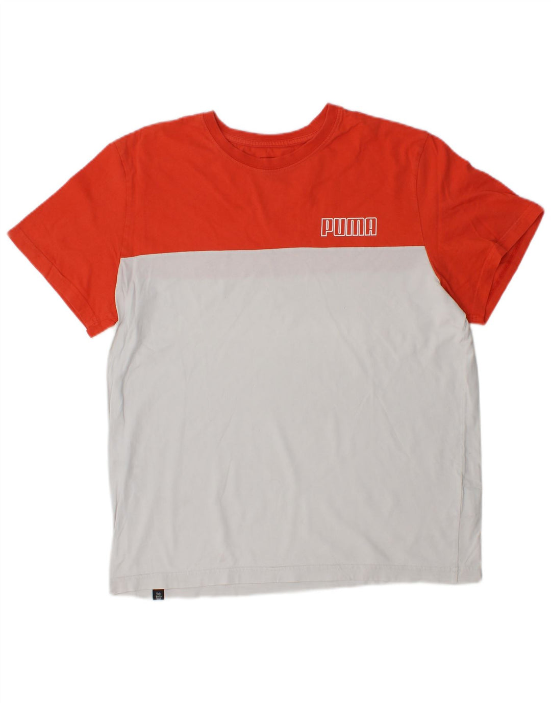 Camiseta PUMA para hombre Top Medium White Colourblock Cotton