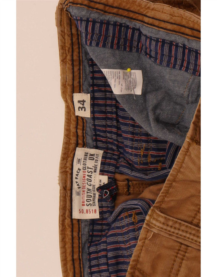 Pantalones cortos cargo para hombre Fat Face Large W34 Algodón beige