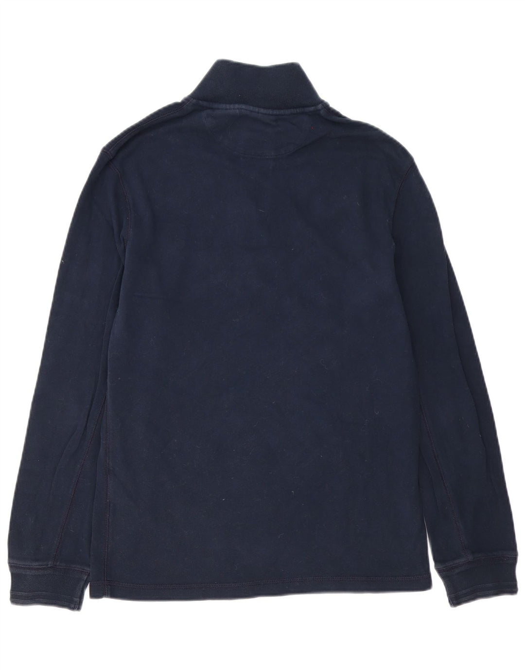 Timberland Hombre Zip Neck Sudadera Jumper Small Azul Marino Algodón