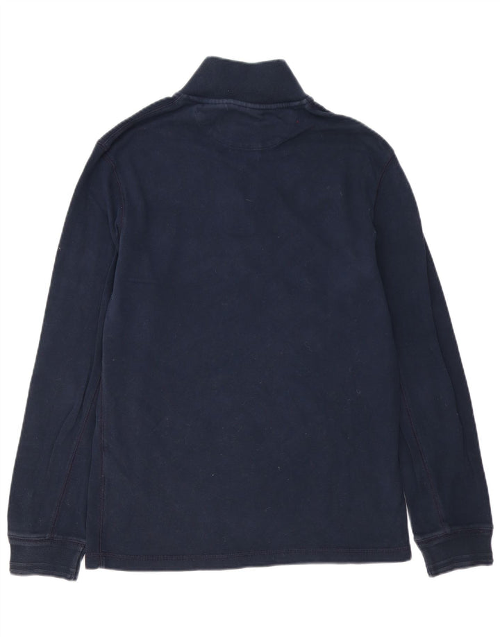 Timberland Hombre Zip Neck Sudadera Jumper Small Azul Marino Algodón