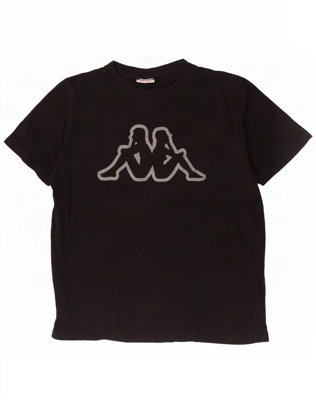 Kappa - Camiseta gráfica para hombre, talla grande, algodón negro