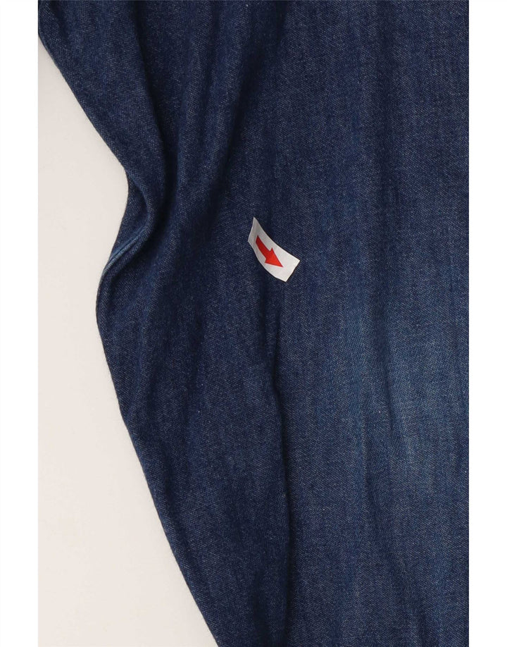Roy Rogers Camisa vaquera para hombre Algodón azul medio