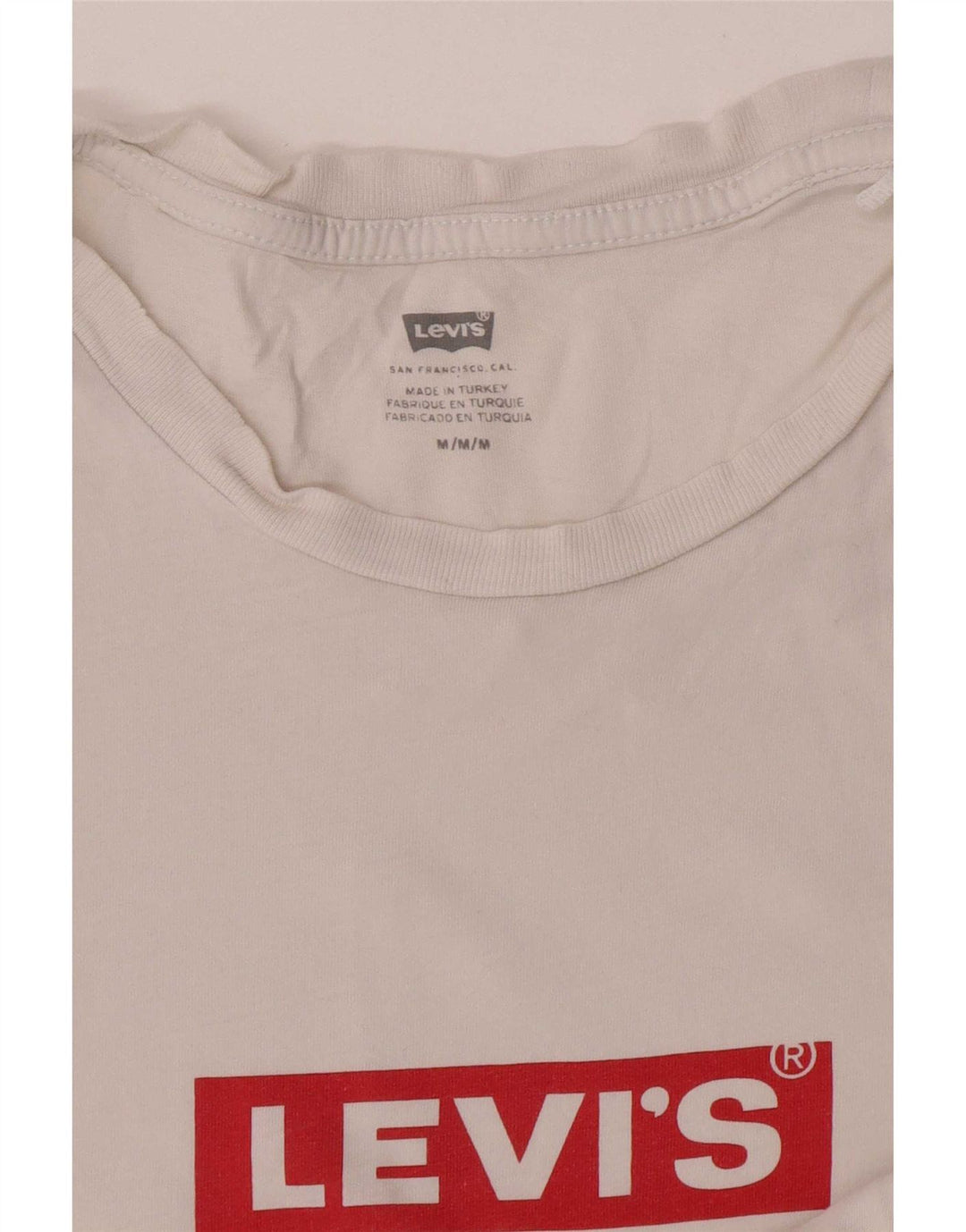 Levi's Hombre Camiseta Gráfica Top Medio Blanco