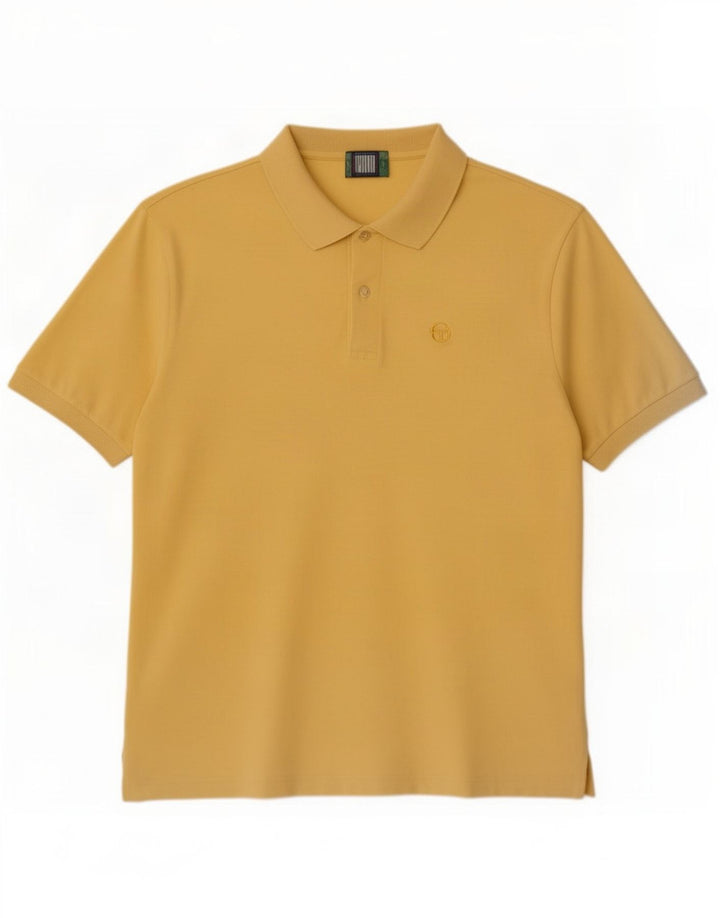 Sergio Tacchini Polo para hombre grande amarillo