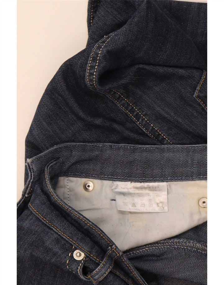 Vaqueros Roccobarocco Mujer Rectos W32 L29 Azul Marino Algodón