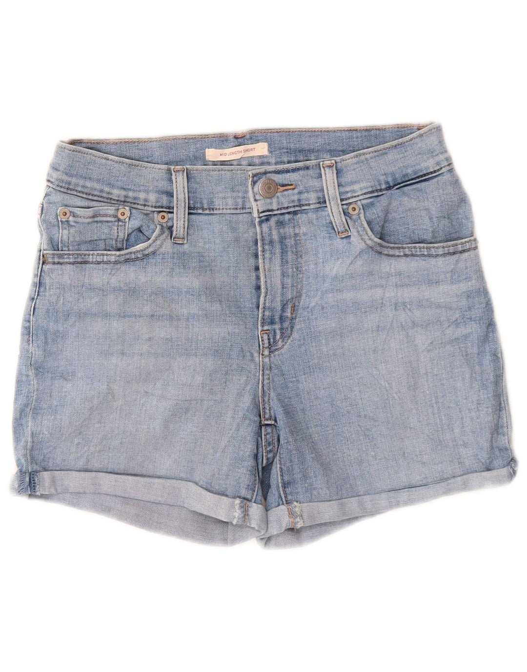 LEVI'S Shorts vaqueros de talle medio para mujer W26 Small Blue