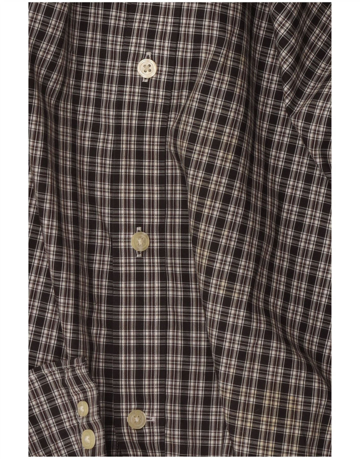 Eddie Bauer Camisa de ajuste relajado para hombre 2XL Algodón a cuadros negros