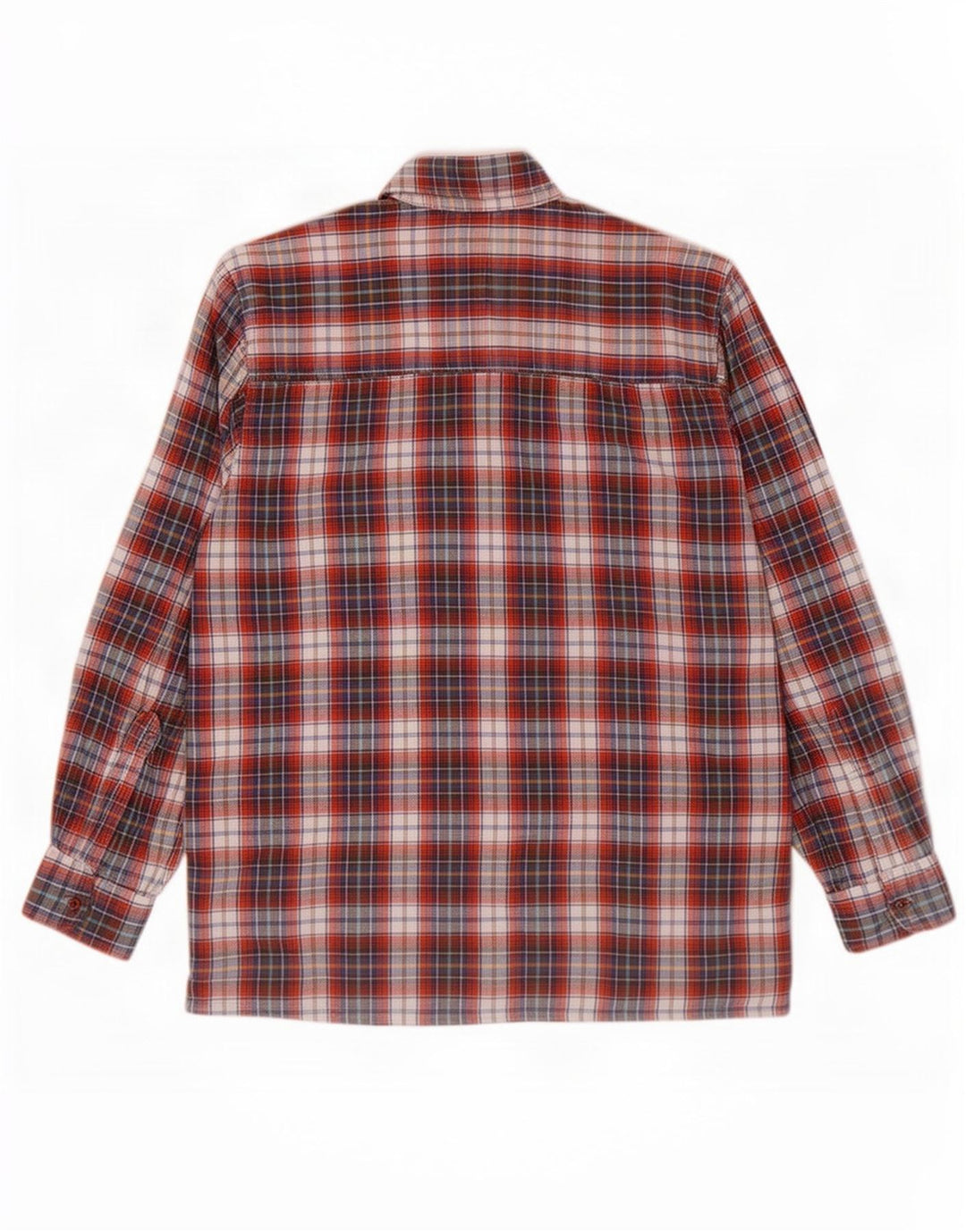 Follie Camisa De Franela De Algodón A Cuadros Rojo Mediano Hombre
