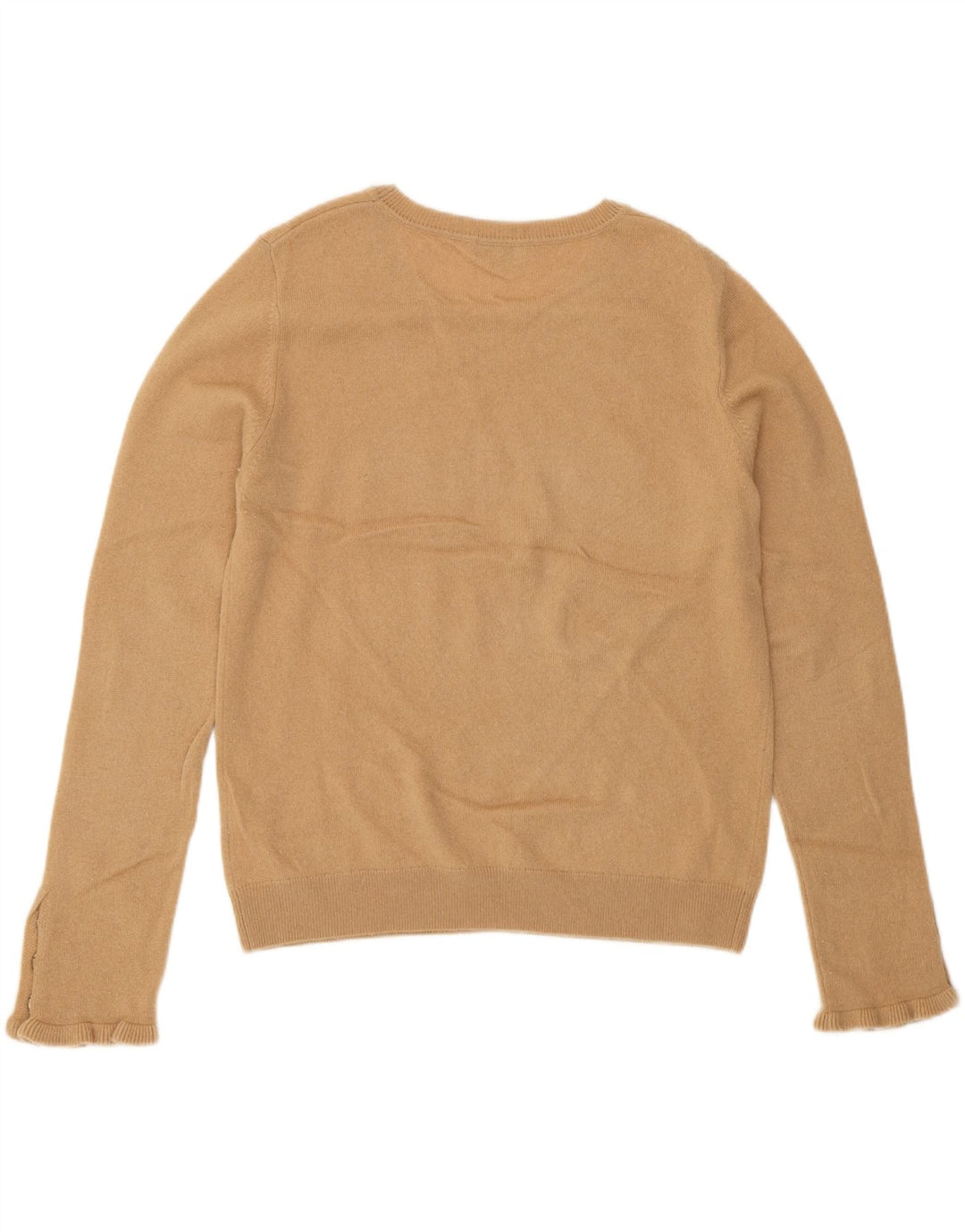 Hobbs Suéter de cuello redondo para mujer UK 12 Lana beige mediana