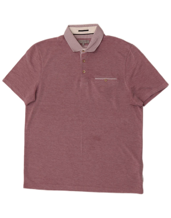 Ted Baker Polo para hombre talla 4 grande rosa modal