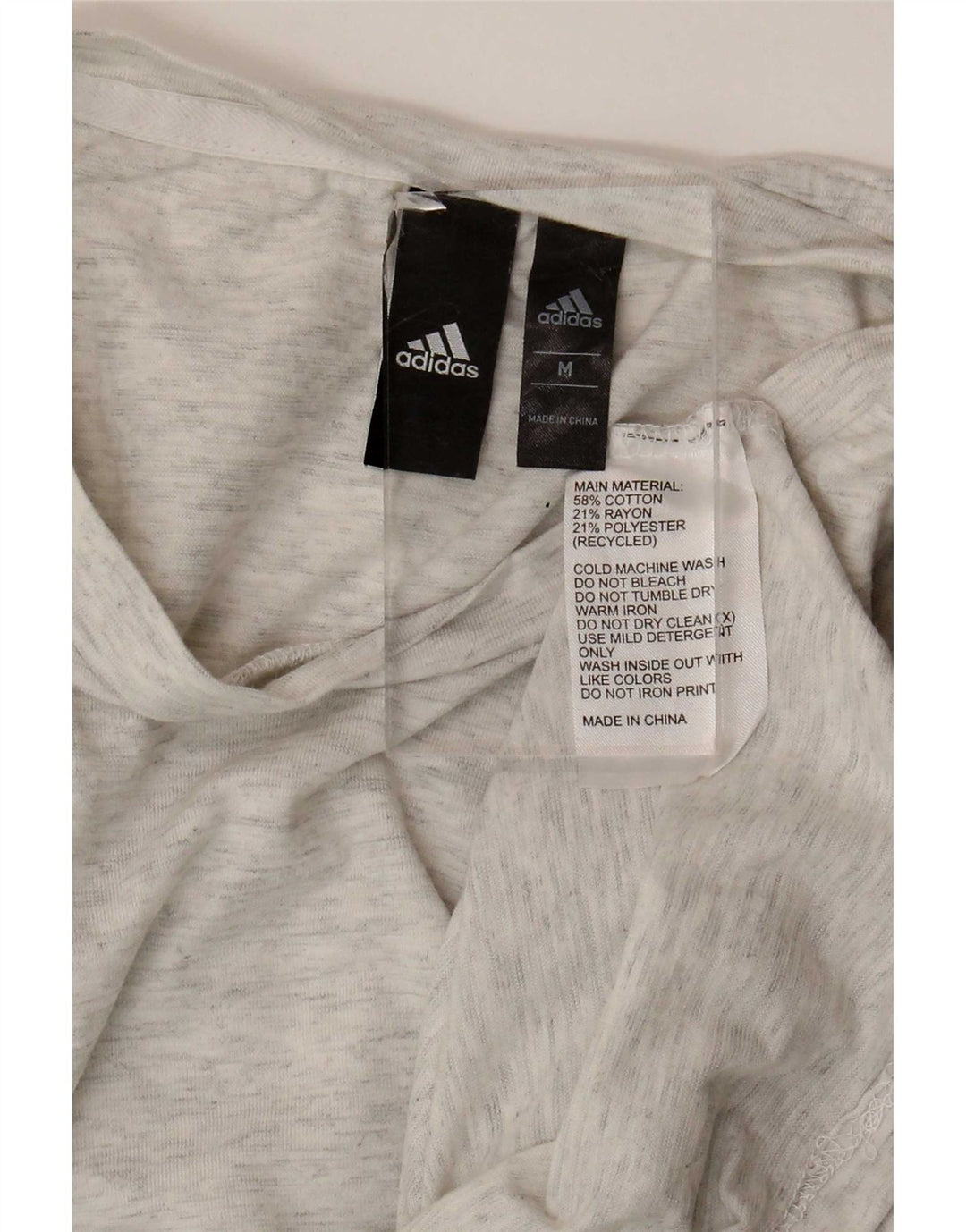 Adidas Camiseta para mujer Top UK 12 Algodón gris medio