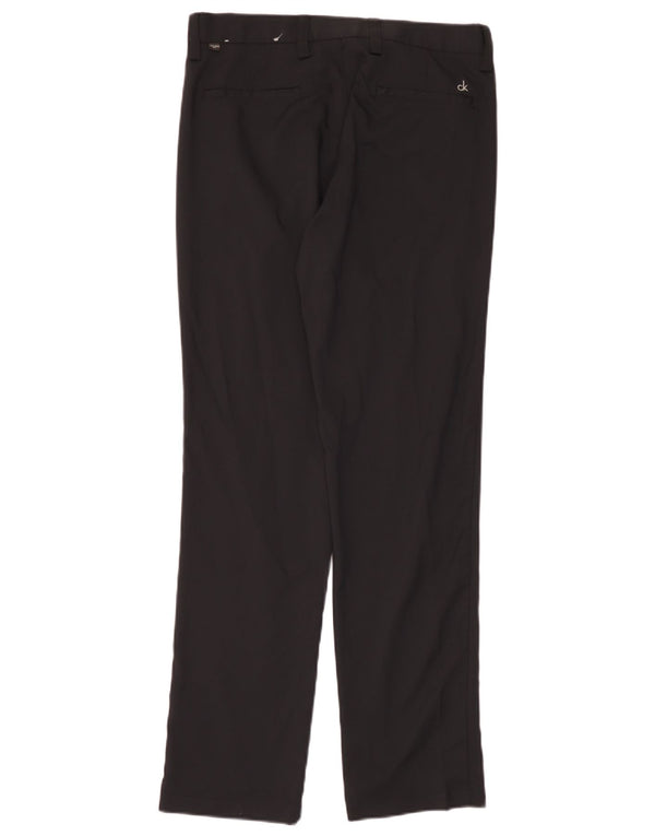 Calvin Klein Pantalón chino recto para hombre Talla 32 W32 L31 Poliéster negro