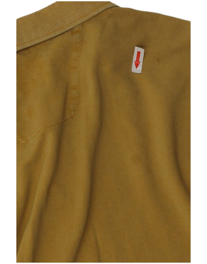 Camel Active Polo teñido en bruto para hombre, algodón amarillo grande