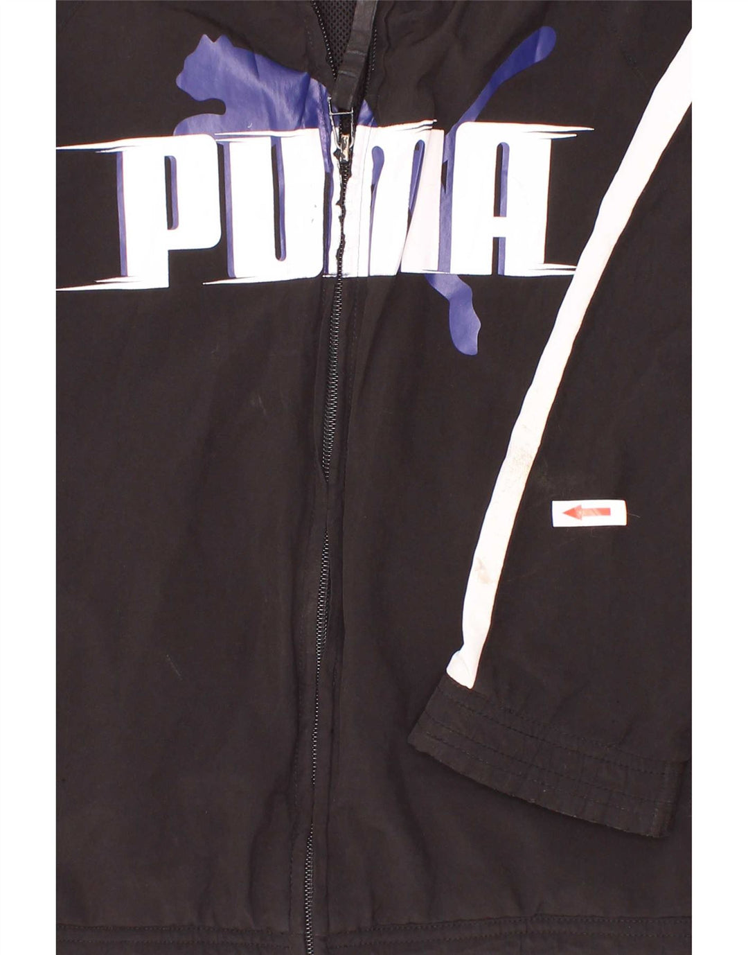 Puma Chaqueta de chándal con gráfico gráfico para niños 9-10 años Bloque de Color Negro