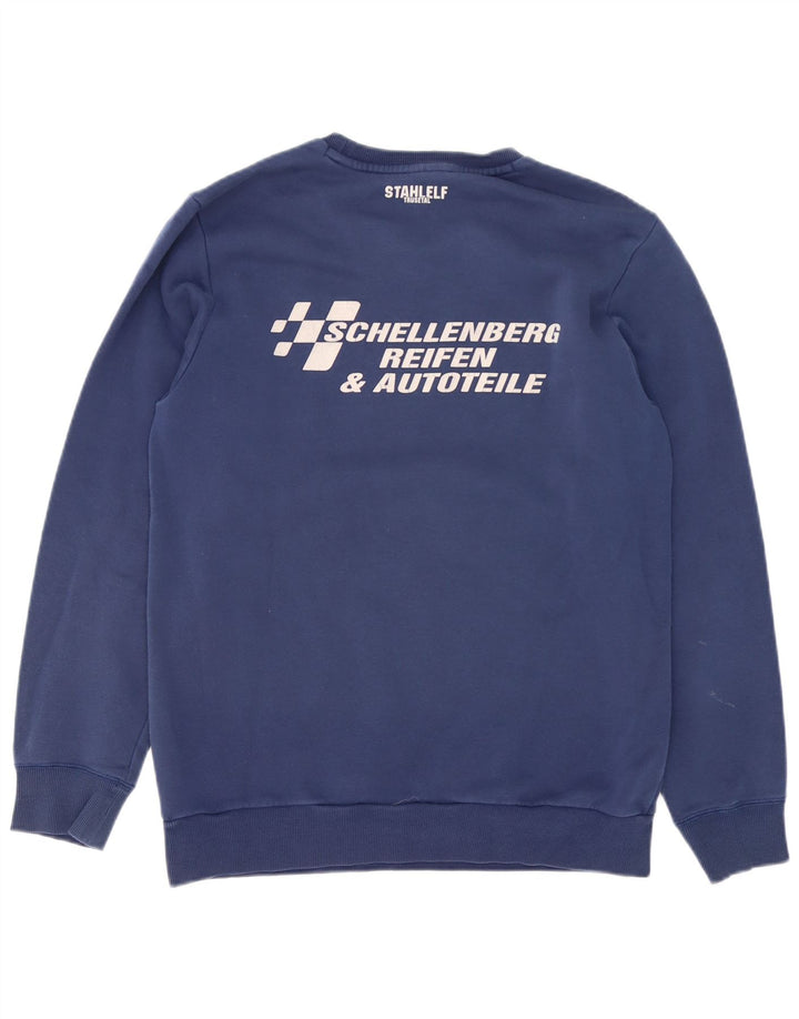 Adidas Hombre Sudadera Gráfica Jumper Medium Azul Marino Algodón