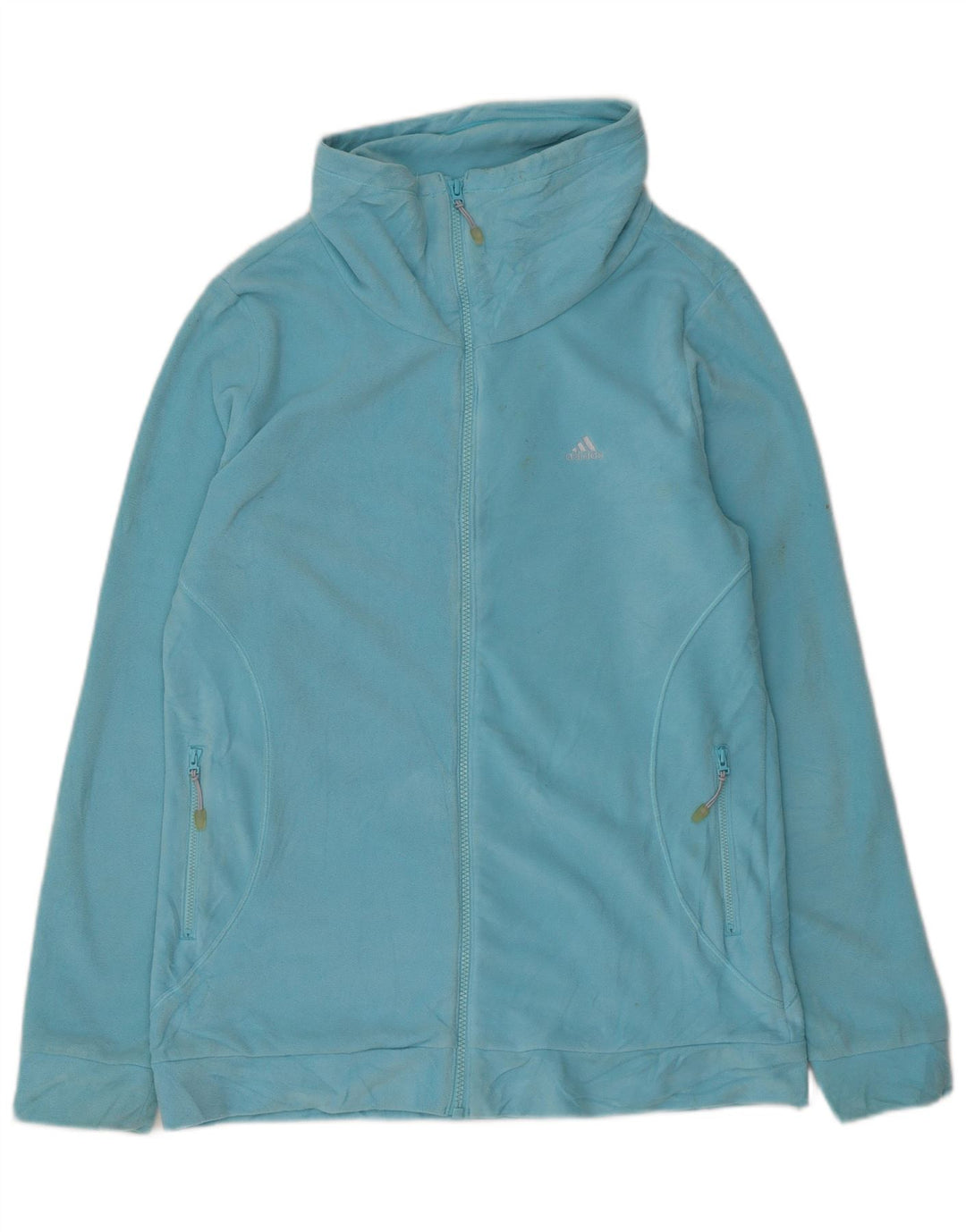 Adidas Chaqueta polar para mujer ES 40 XL Poliéster azul