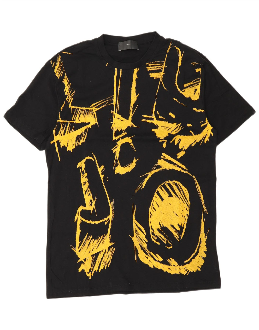 Liu Jo - Camiseta gráfica para hombre, talla mediana, algodón negro