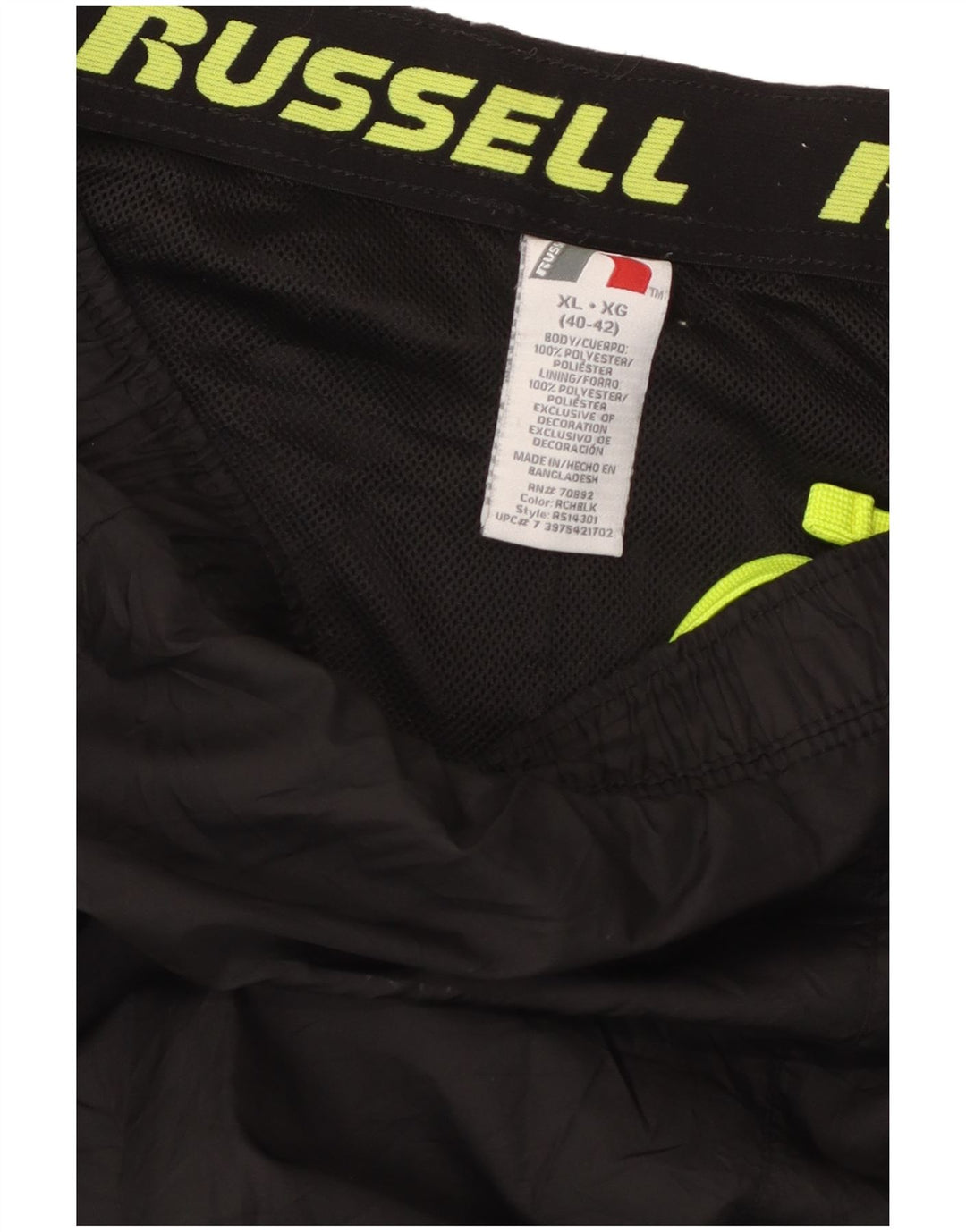 Russell Athletic Pantalones de Chándal para Hombre UK 40/42 XL Negro Poliéster