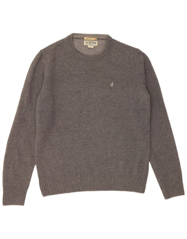 Marlboro Classics - Jersey de cuello redondo para hombre, lana gris grande