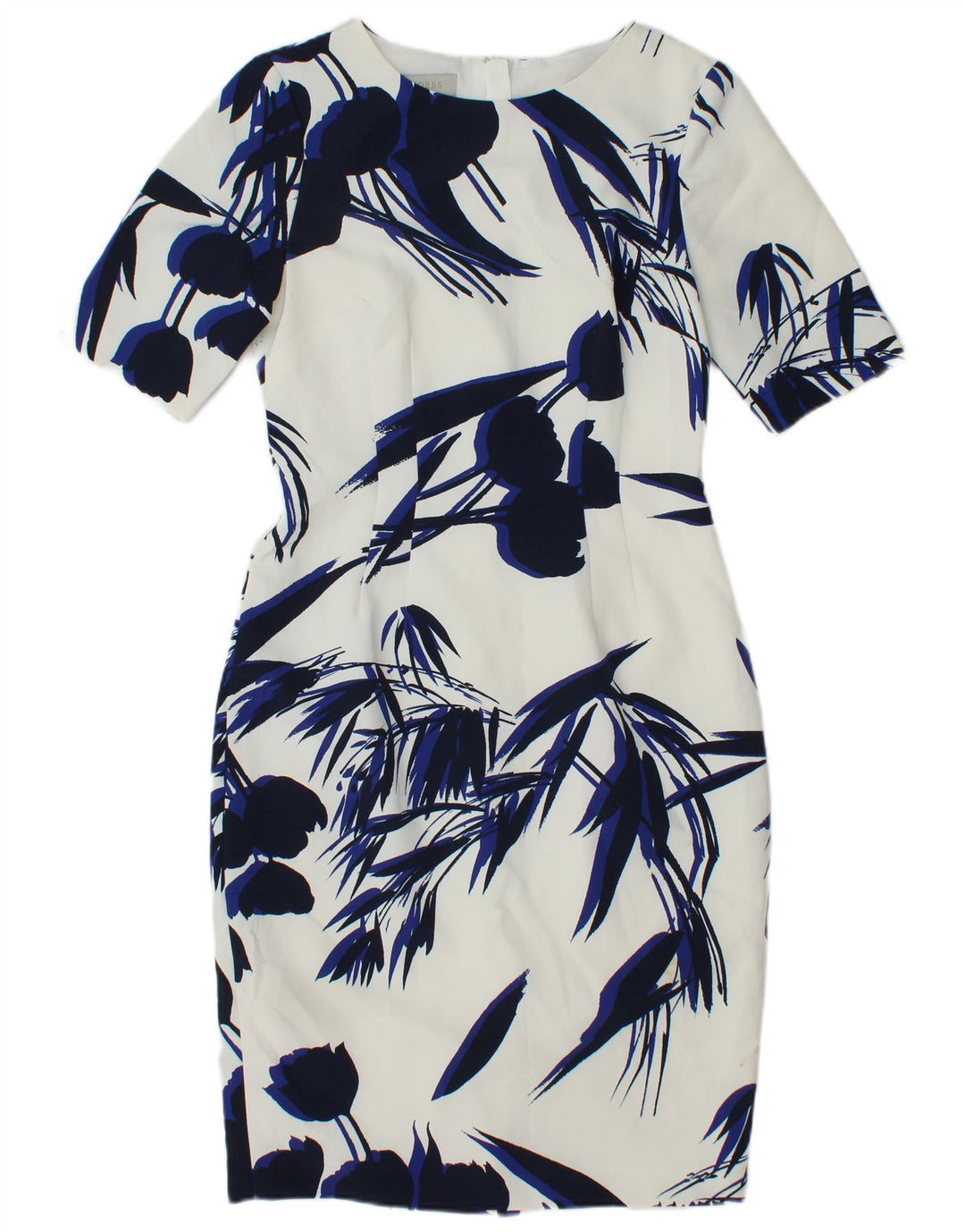 Hobbs Vestido tubo para mujer UK 10 Pequeño poliéster floral blanco