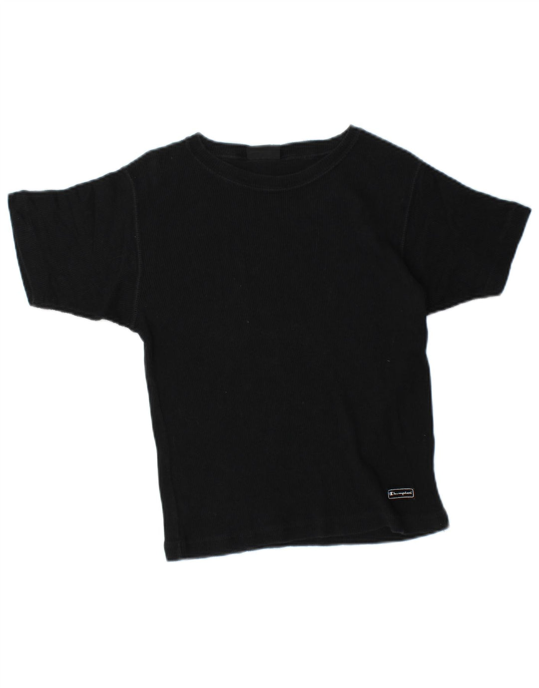 CHAMPION Camiseta corta para mujer UK 12 Medium Black Cotton