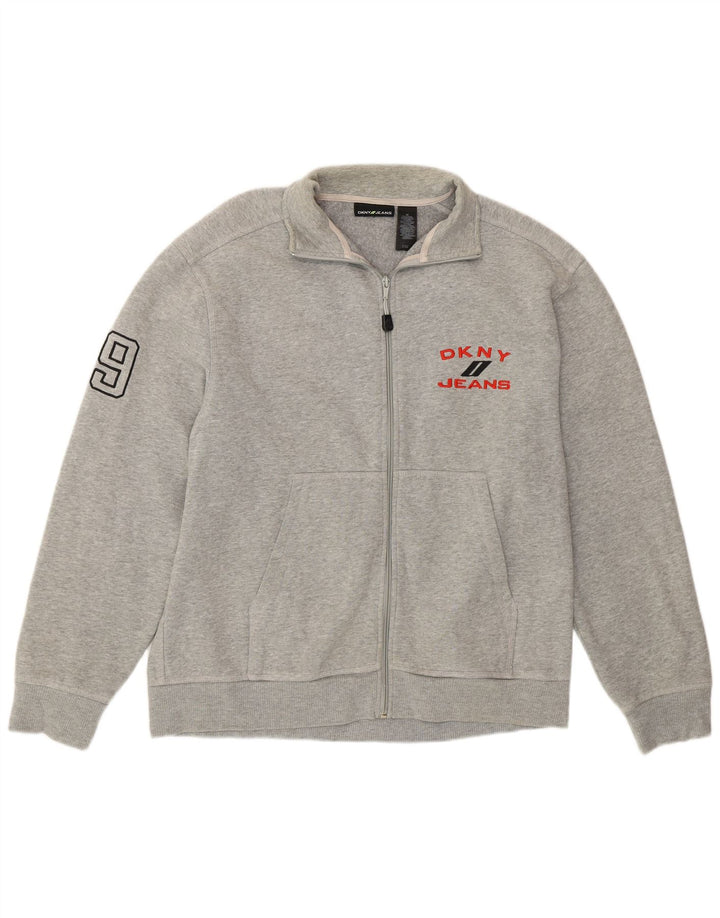 Dkny Chaqueta De Chándal Con Gráfico Para Hombre Algodón Gris Medio