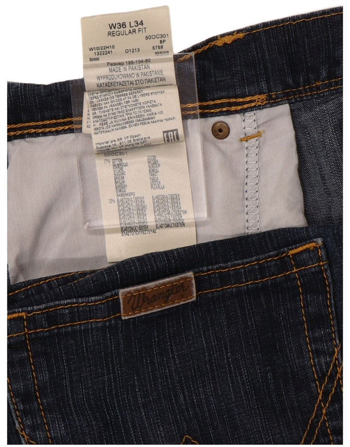 Wrangler Vaqueros rectos de corte regular para hombre W36 L34 Algodón azul