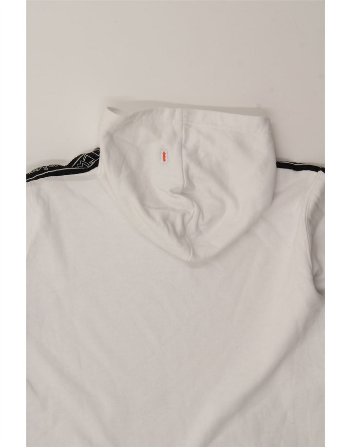 CHAMPION Mens Graphic Hoodie Jumper Medium White Colourblock Vintage Champion and Second-Hand Champion from Messina Hembry 