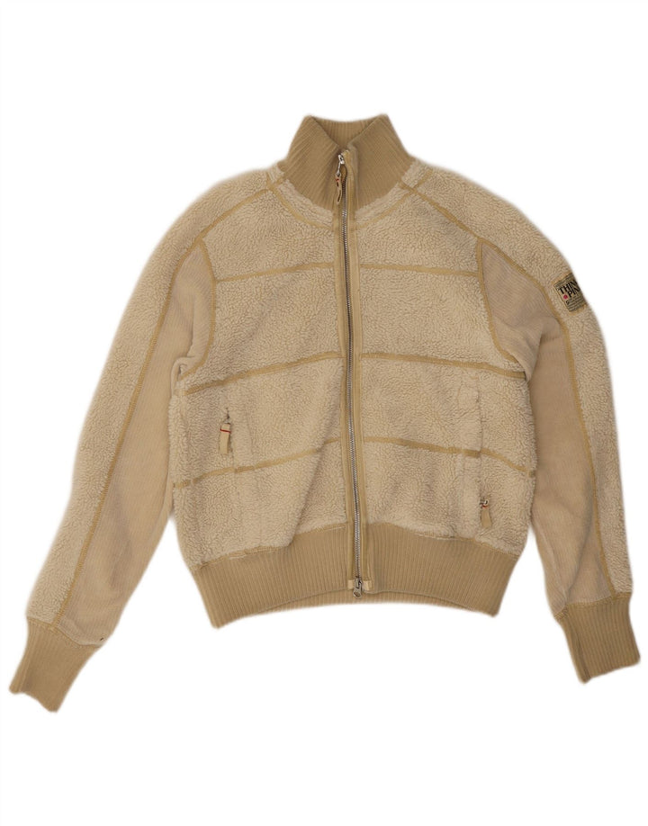 Think Pink Chaqueta bomber polar para mujer Reino Unido 12 Acrílico amarillo medio