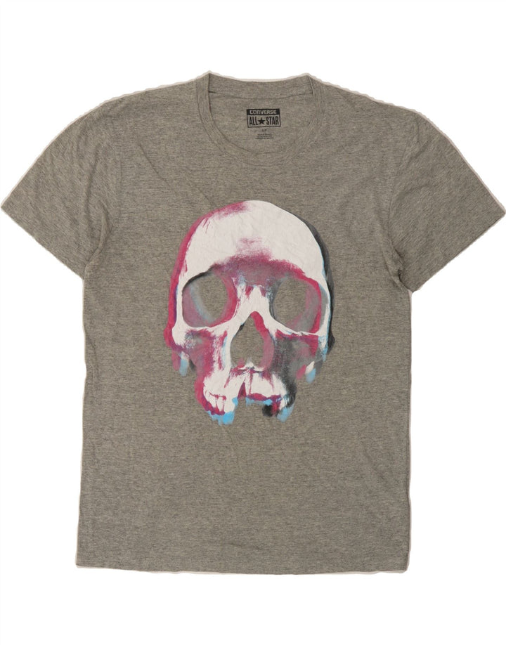 CONVERSE Mens Graphic T-Shirt Top Small Grey Cotton Vintage Converse and Second-Hand Converse from Messina Hembry 