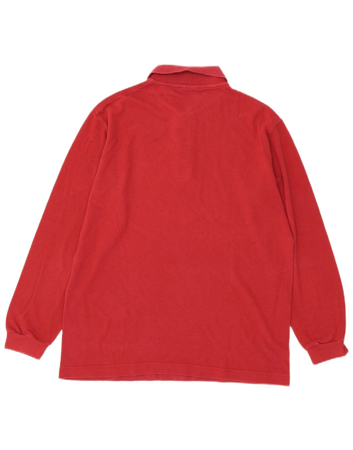 Kappa Polo De Manga Larga Para Hombre Algodón Rojo Medio