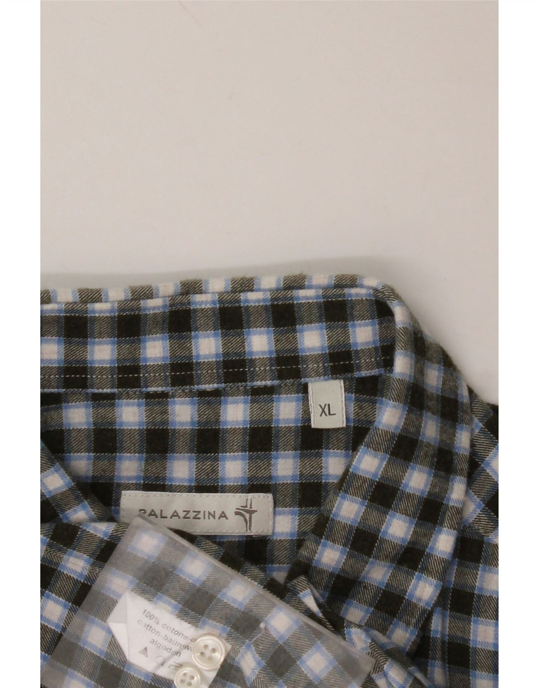 VINTAGE Camisa de franela para hombre XL Algodón a cuadros caqui