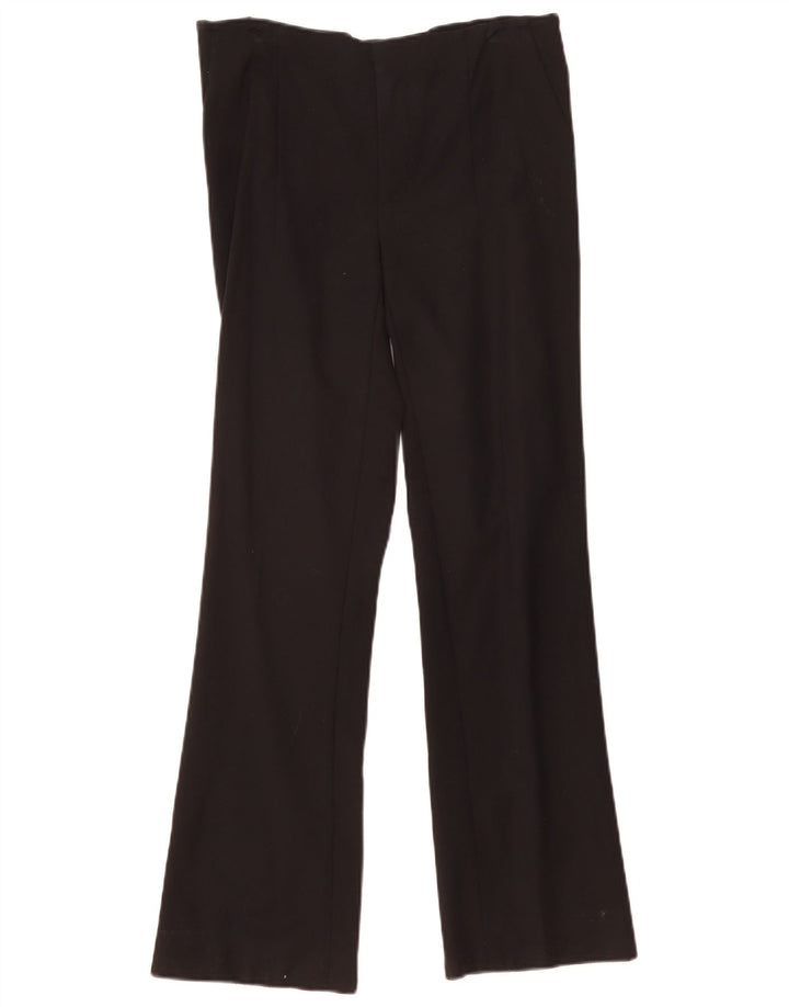 Zara Mujer Pantalón Casual Bootcut Mediano W30 L30 Algodón Negro