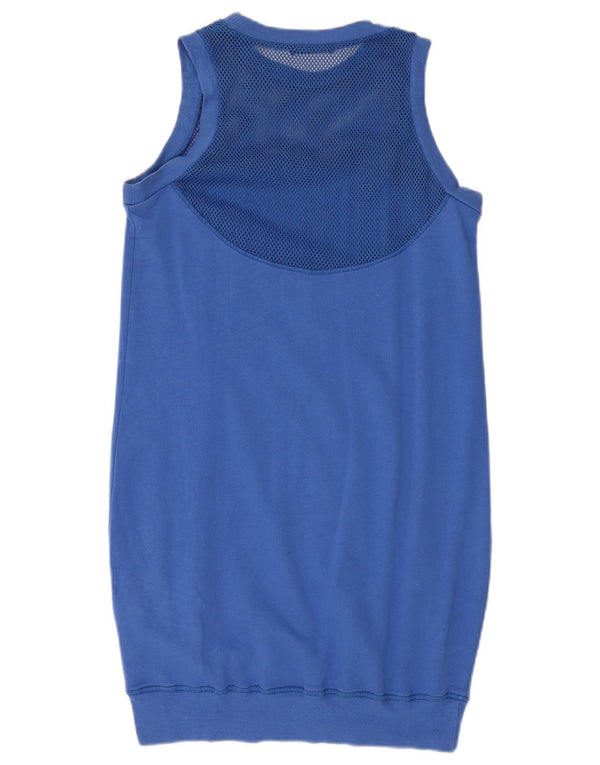 Pinko Vestido tipo sudadera sin mangas para mujer UK 40 Algodón azul medio