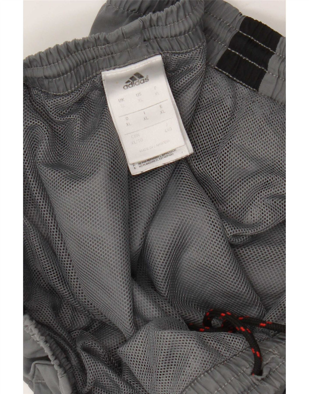 Adidas Hombre Pantalones De Chándal Joggers XL Gris Colorblock Poliéster