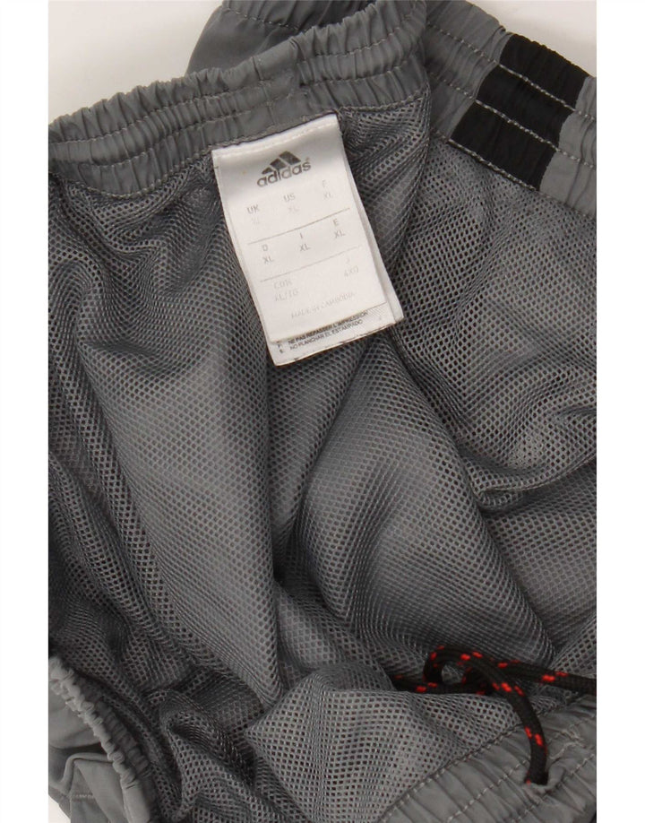 Adidas Hombre Pantalones De Chándal Joggers XL Gris Colorblock Poliéster