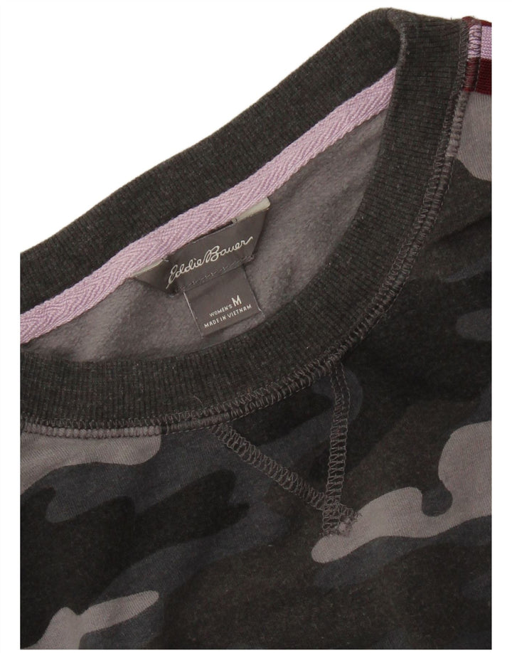 EDDIE BAUER Sudadera para mujer Jumper UK 14 Camuflaje gris medio