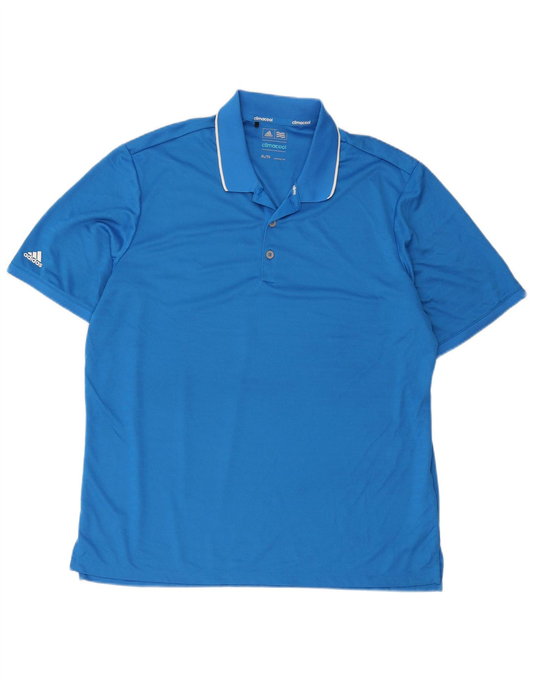Adidas Hombre Climacool Polo XL Azul Rayas Poliéster