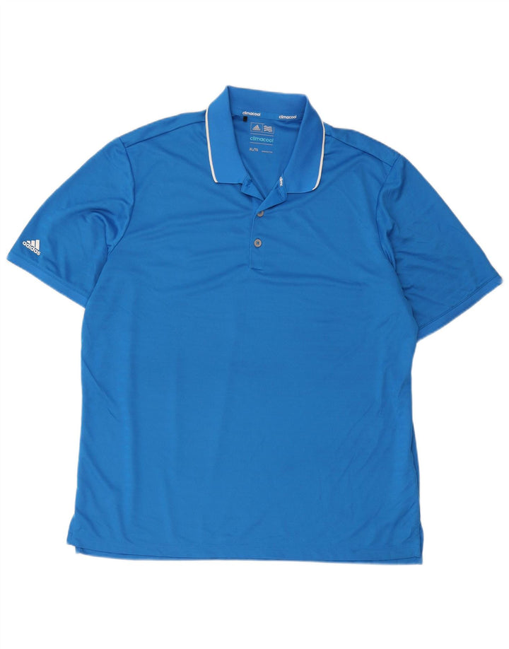 Adidas Hombre Climacool Polo XL Azul Rayas Poliéster