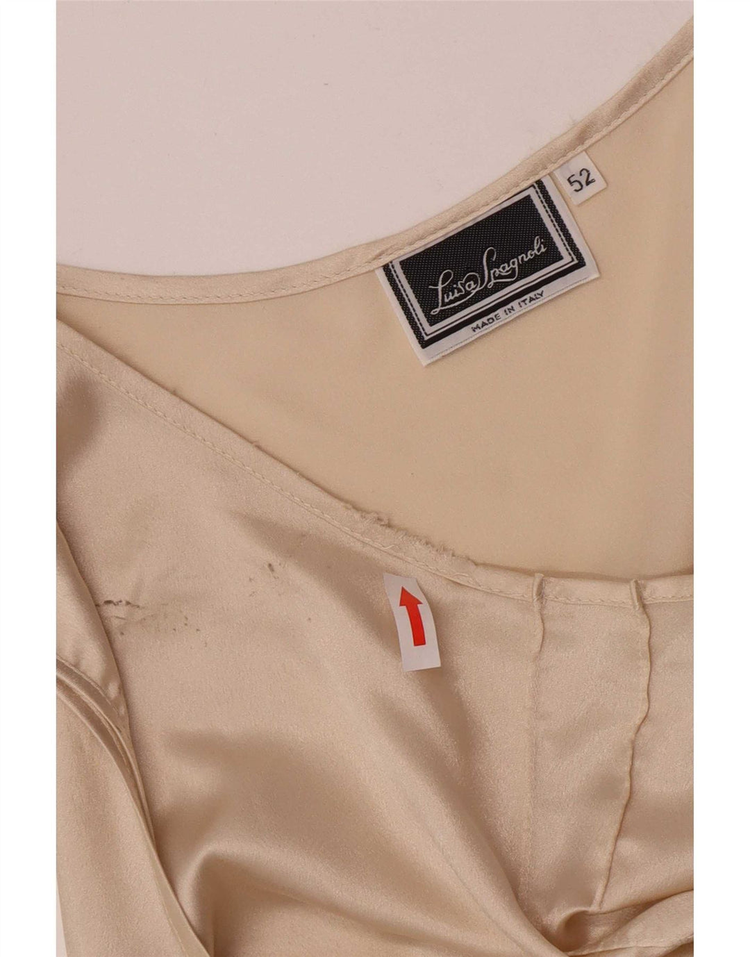 Luisa Spagnoli Top corto para mujer IT 42 2XL Poliéster beige
