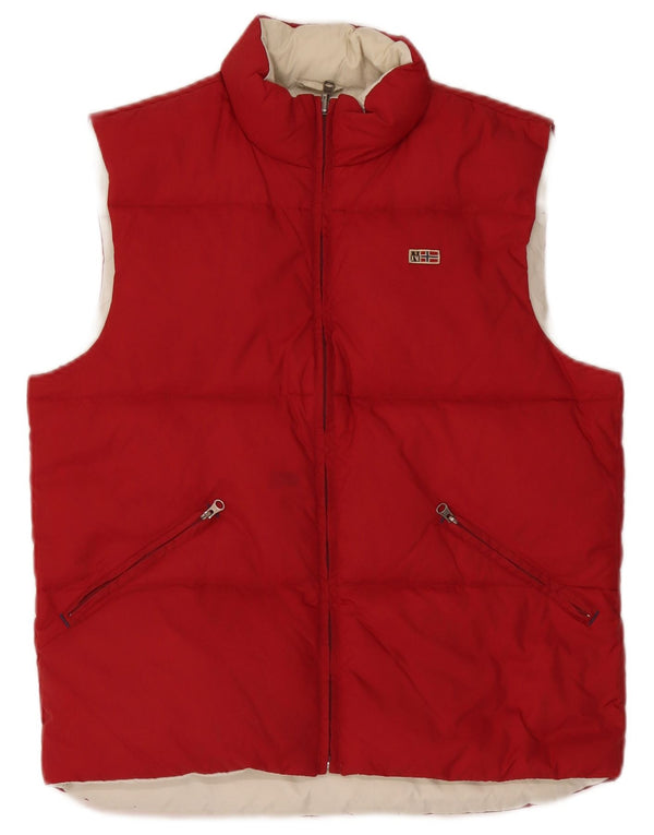 Napapijri Chaleco acolchado reversible con gráfico para niños 15-16 años Rojo