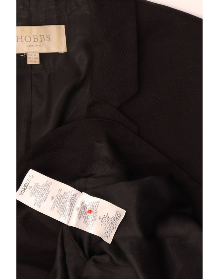 Hobbs Chaqueta tipo blazer con 1 botón para mujer UK 8 Small Lana negra