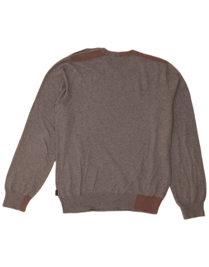 Paul Smith Jersey De Cuello Redondo Para Hombre De Algodón Gris Medio Con Bloques De Color