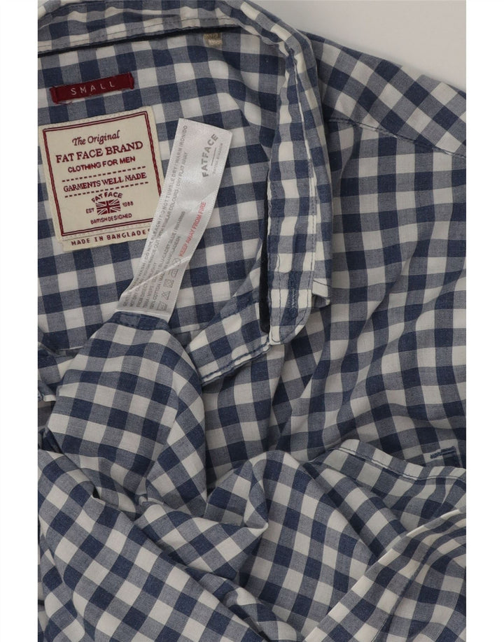 Camisa de hombre FAT FACE Small de algodón a cuadros azules