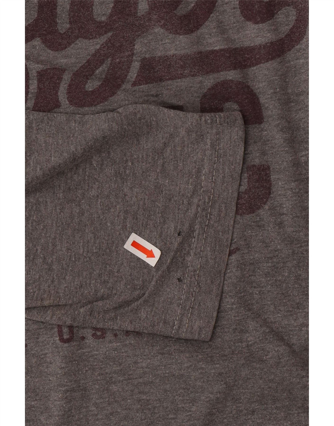 TOMMY HILFIGER Top gráfico para hombre de manga larga de algodón gris grande