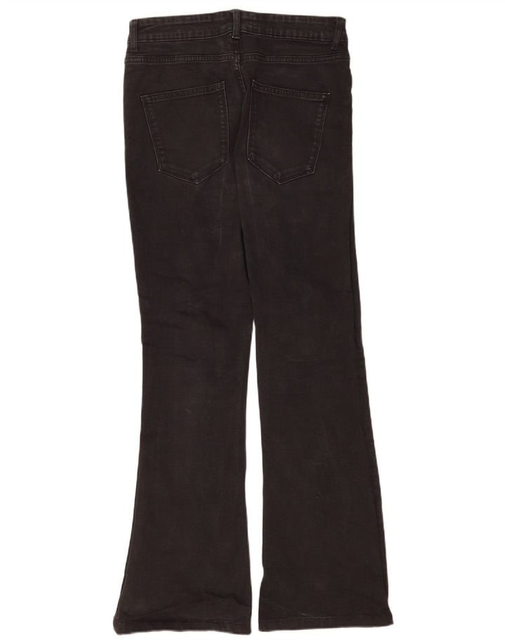 Jeans acampanados para mujer Zara EU 40 Talle Medio W30 L30 Negro Algodón